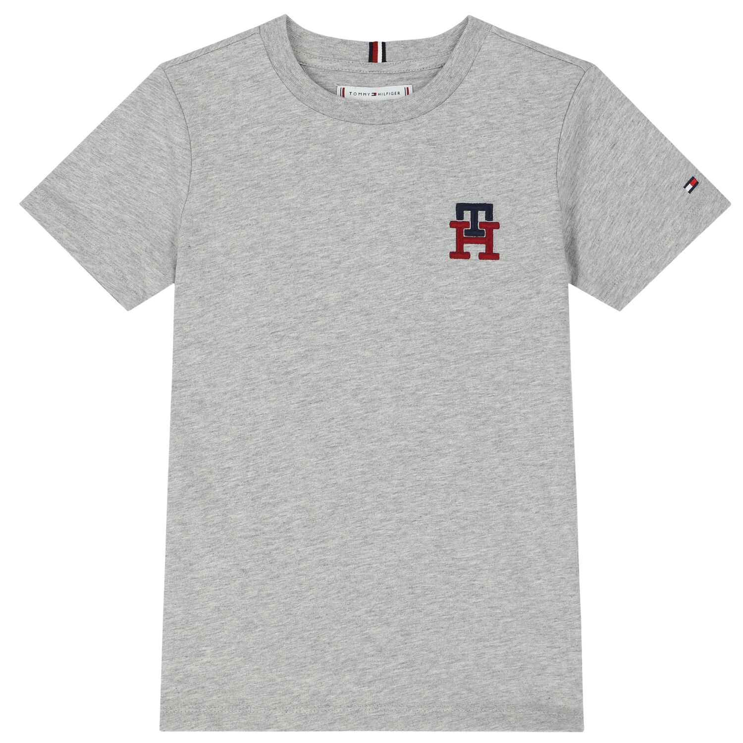 Boys Grey Logo T-Shirt, 3, hi-res
