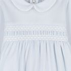 Baby Boys Blue Smocked Babygrow Gift Set, 1, hi-res