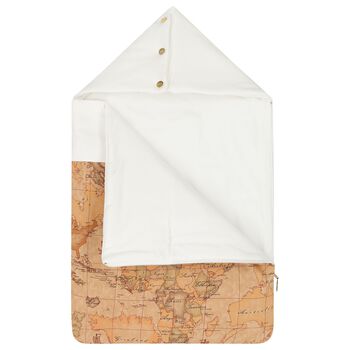 Beige & White Geo Map Baby Nest