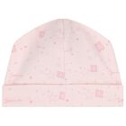 Baby Girls Pink Logo Blanket & Hat Set, 1, hi-res