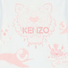 توب  بأكمام بالشعار باللون الأبيض للبنات, 1, hi-res