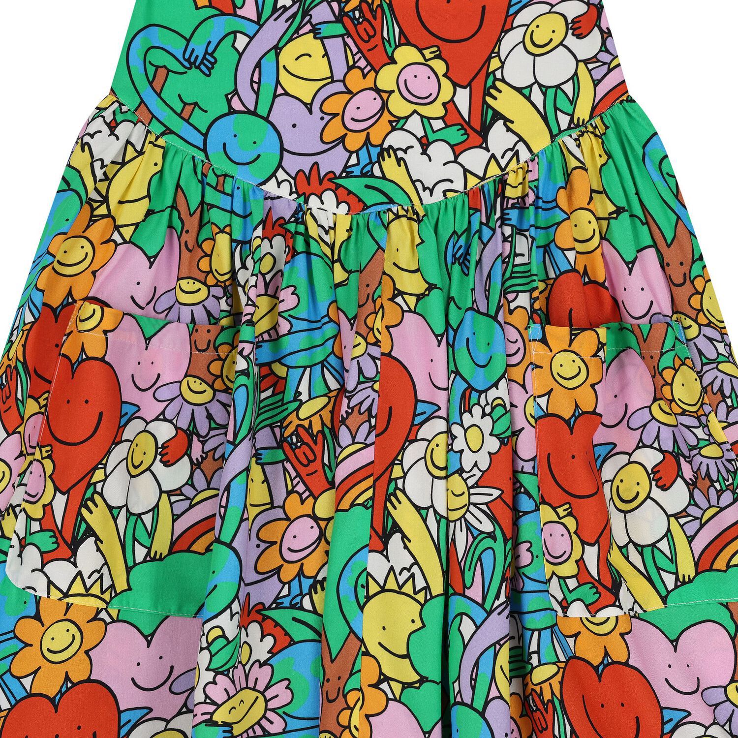 تنوره بنات بطبعه الارض والاصدقاء متعدده الالوان , 1, hi-res