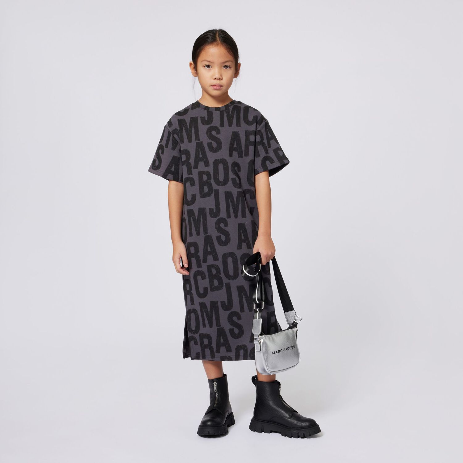 حقيبه يد من الجلد للبنات باللون الفضى, 1, hi-res