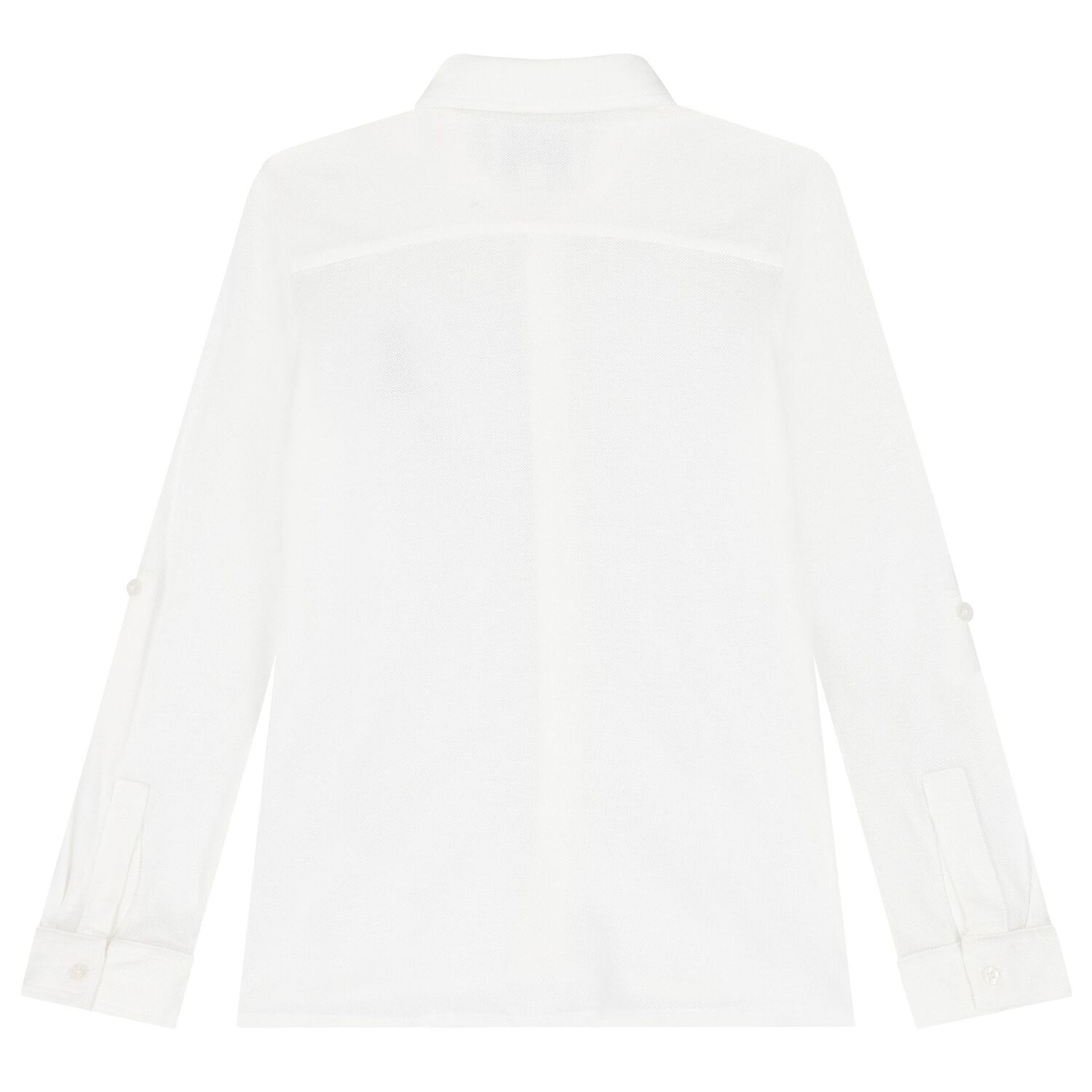 Boys White Teddy Bear Polo Shirt, 1, hi-res