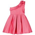 Girls Pink Asymmetric Dress, 1, hi-res