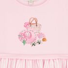 Girls Pink & White Striped Dress, 1, hi-res
