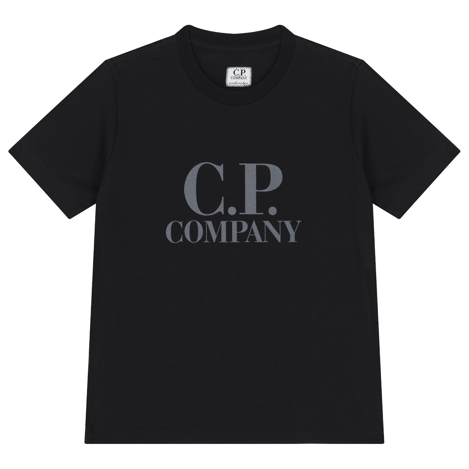 Boys Black Logo T-Shirt , 3, hi-res