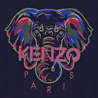 Girls Navy Elephant Logo Dress, 1, hi-res