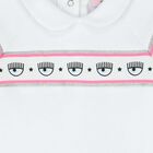 Baby Girls White Logo Babygrow, 1, hi-res