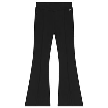 Girls Black Flared Jeggings