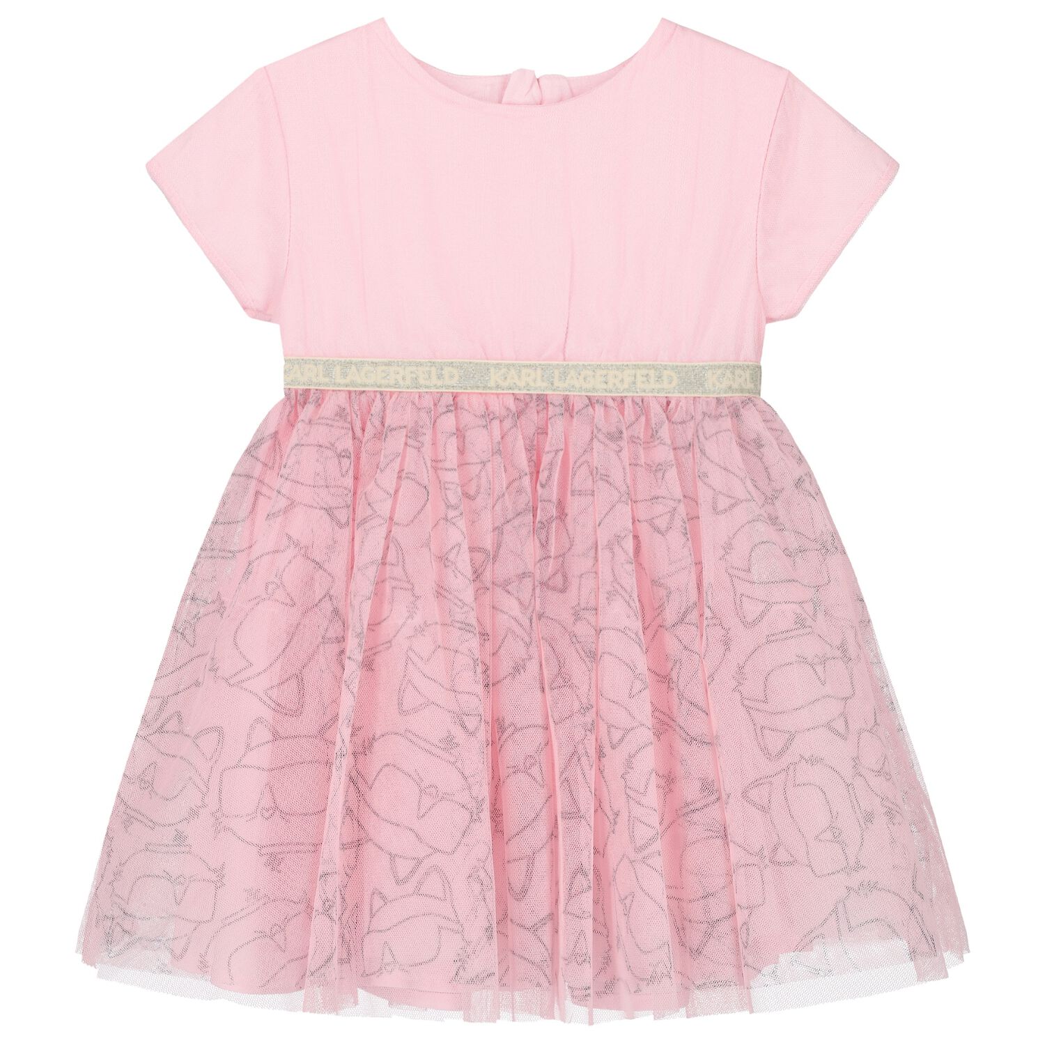 فستان بنات تول بشعار شوبيت باللون الوردى, 1, hi-res image number null