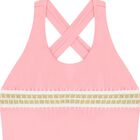 Girls Pink Embroidered Swimsuit, 1, hi-res