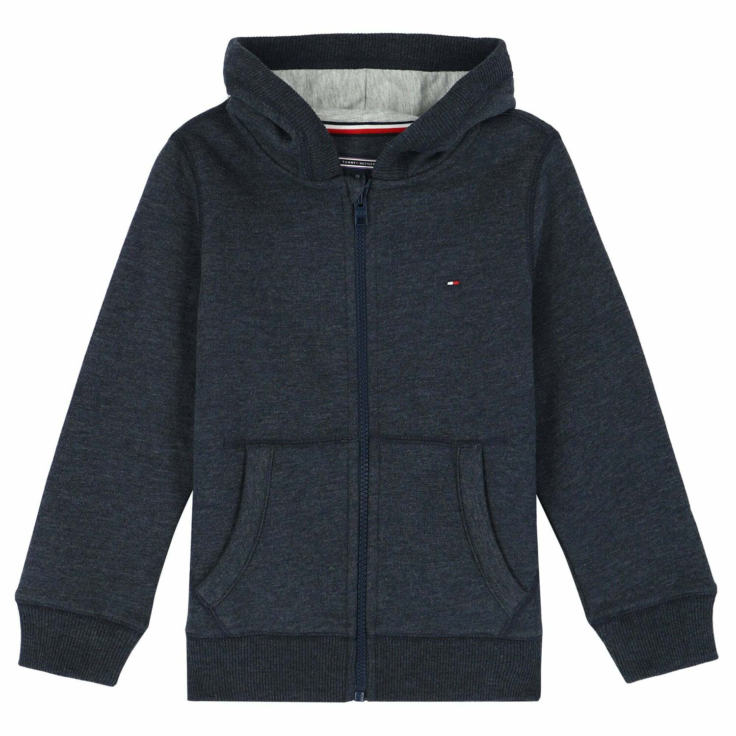 Boys Grey Hooded Zip Up Top, 2, hi-res image number null