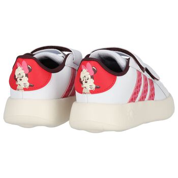 Girls White & Pink Grand Court Bubblecomfy Minnie Trainers
