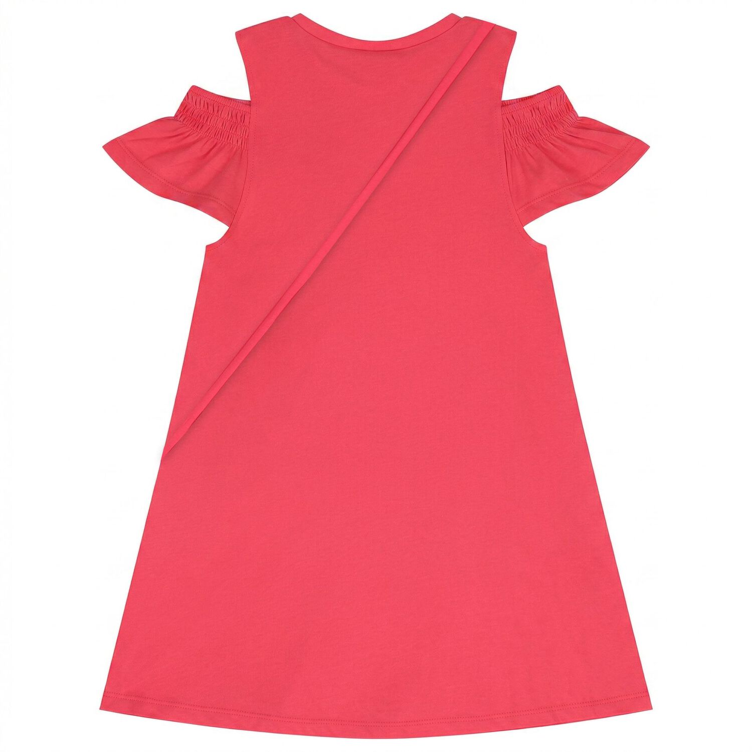 Girls Pink Ruffled Dress Set, 1, hi-res