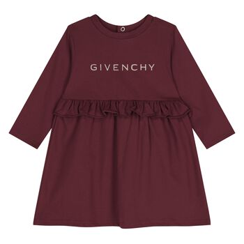 Younger Girls Burgundy Logo Dress