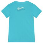 طقم شورت اولاد بالشعار باللون الازرق , 1, hi-res