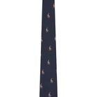 Boys Navy Blue Logo Necktie, 1, hi-res