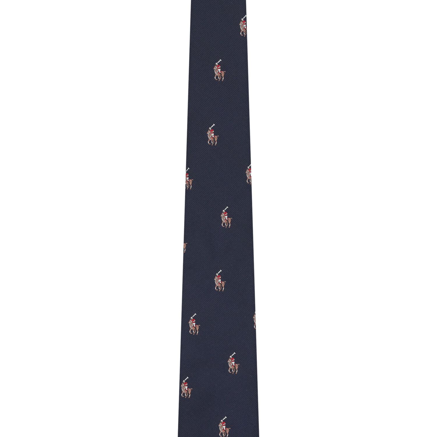 Boys Navy Blue Logo Necktie, 1, hi-res