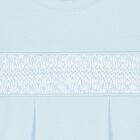 Baby Boys Blue Smocked Babygrow, 2, hi-res