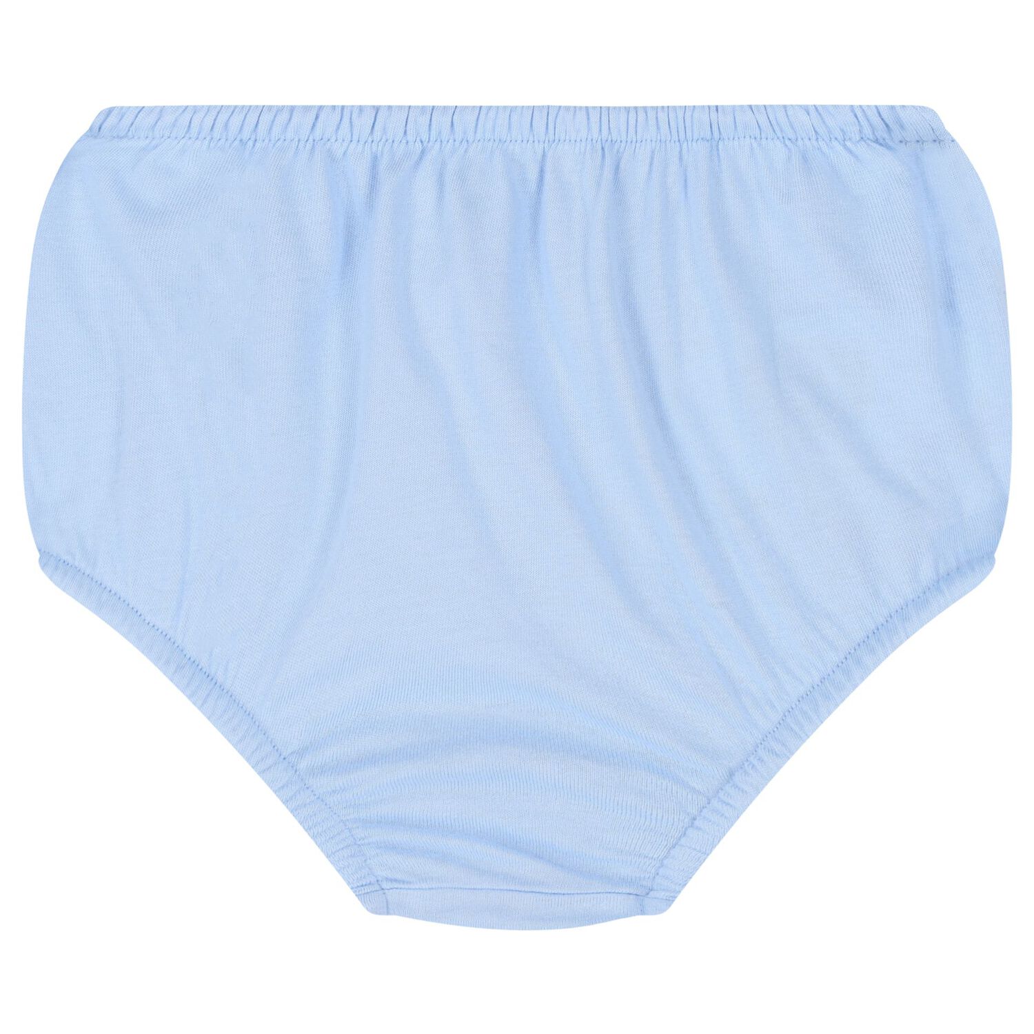 فستان بولو دب من القطن باللون الأزرق للبنات الصغار, 1, hi-res