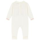 Baby Girls Ivory Teddy Bear Romper, 1, hi-res