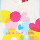 توب بنات بالشعار باللون العاجي والأزرق, 1, hi-res