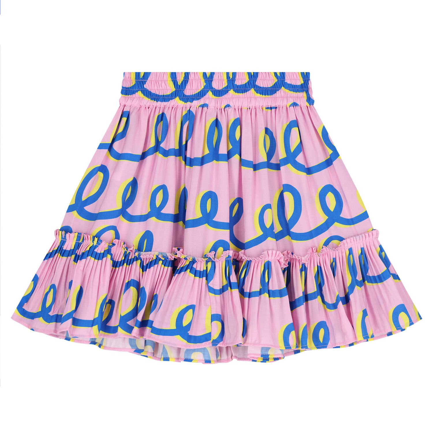 Girls Pink Pleated Skirt, 1, hi-res