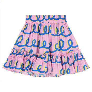 Girls Pink Pleated Skirt