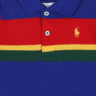 Baby Boys Multi-Colored Striped Logo Romper, 1, hi-res