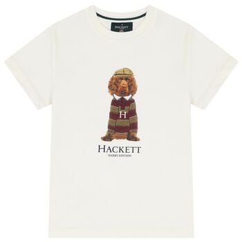 Boys Ivory Harry Logo T-Shirt
