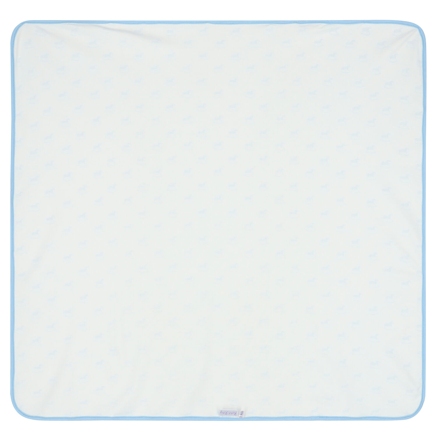 بطانية بطبعة حصان باللون العاجى والازرق للاولاد, 1, hi-res