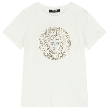 White Logo Medusa T-Shirt