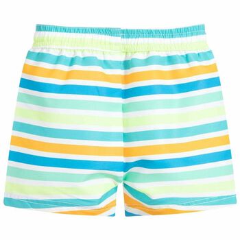 Boys Multicolored Printed Swim Shorts