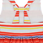 Girls Red Stripe Dress, 1, hi-res