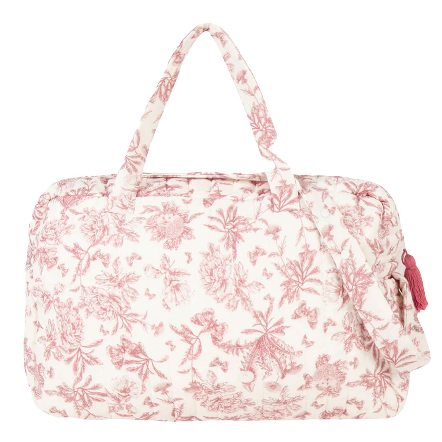 Ivory & Pink Toile De Jouy Baby Changing Bag, 3, hi-res