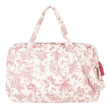 Ivory & Pink Toile De Jouy Baby Changing Bag