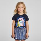 Girls Navy Blue Pony T-Shirt, 1, hi-res
