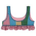 Girls Rainbow Stripe Lumiere Bikini, 1, hi-res