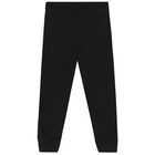 Boys Black Logo Joggers, 1, hi-res
