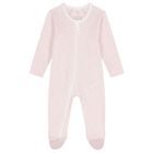 Baby Girls White & Pink Babygrows ( 4 Pack ), 2, hi-res