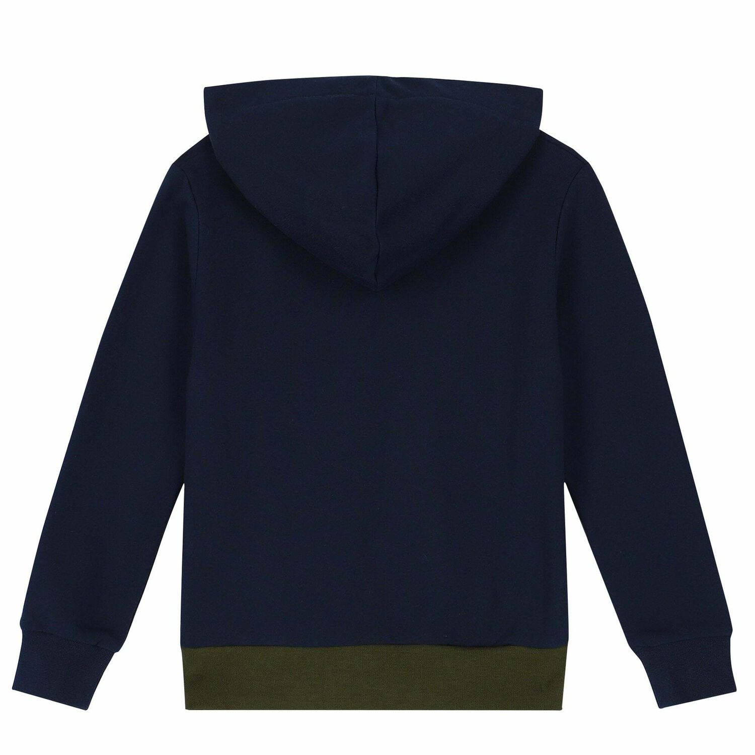 Boys Navy, White & Khaki Logo Hooded Top, 1, hi-res image number null