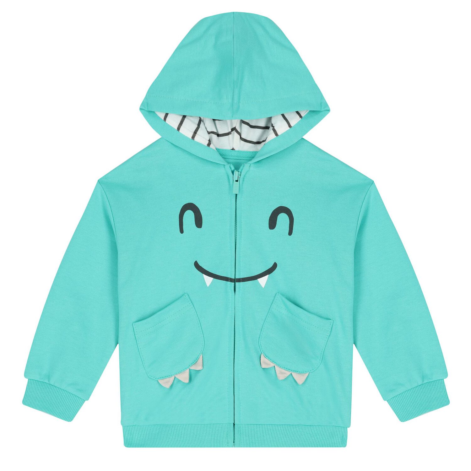 Younger Boys Ivory, Green & White Dino Tracksuit Set, 1, hi-res