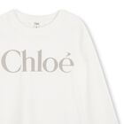 Girls Mini Me White Long Sleeve Top, 1, hi-res