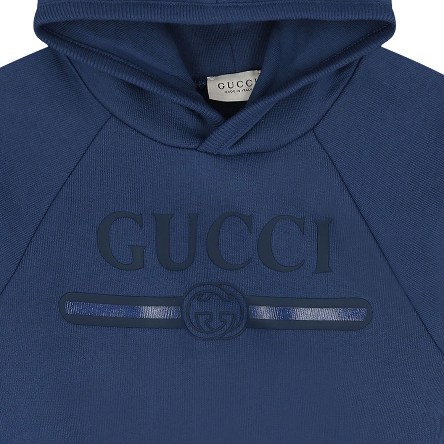 Boys Younger Blue Logo Hooded Top, 1, hi-res