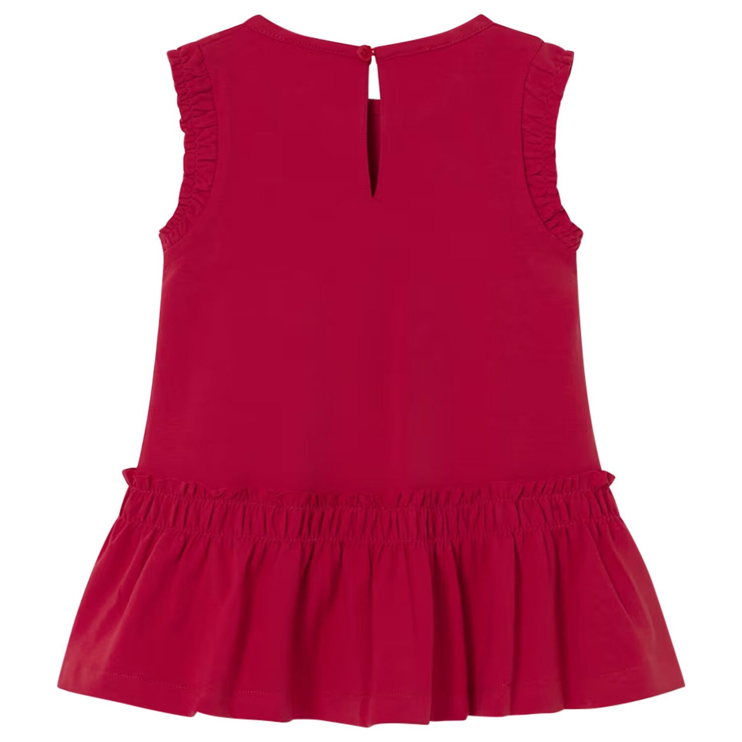 Younger Girls Red Shell Dress, 1, hi-res