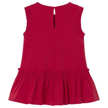 Younger Girls Red Shell Dress