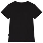 Girls Black Logo T-Shirt, 2, hi-res