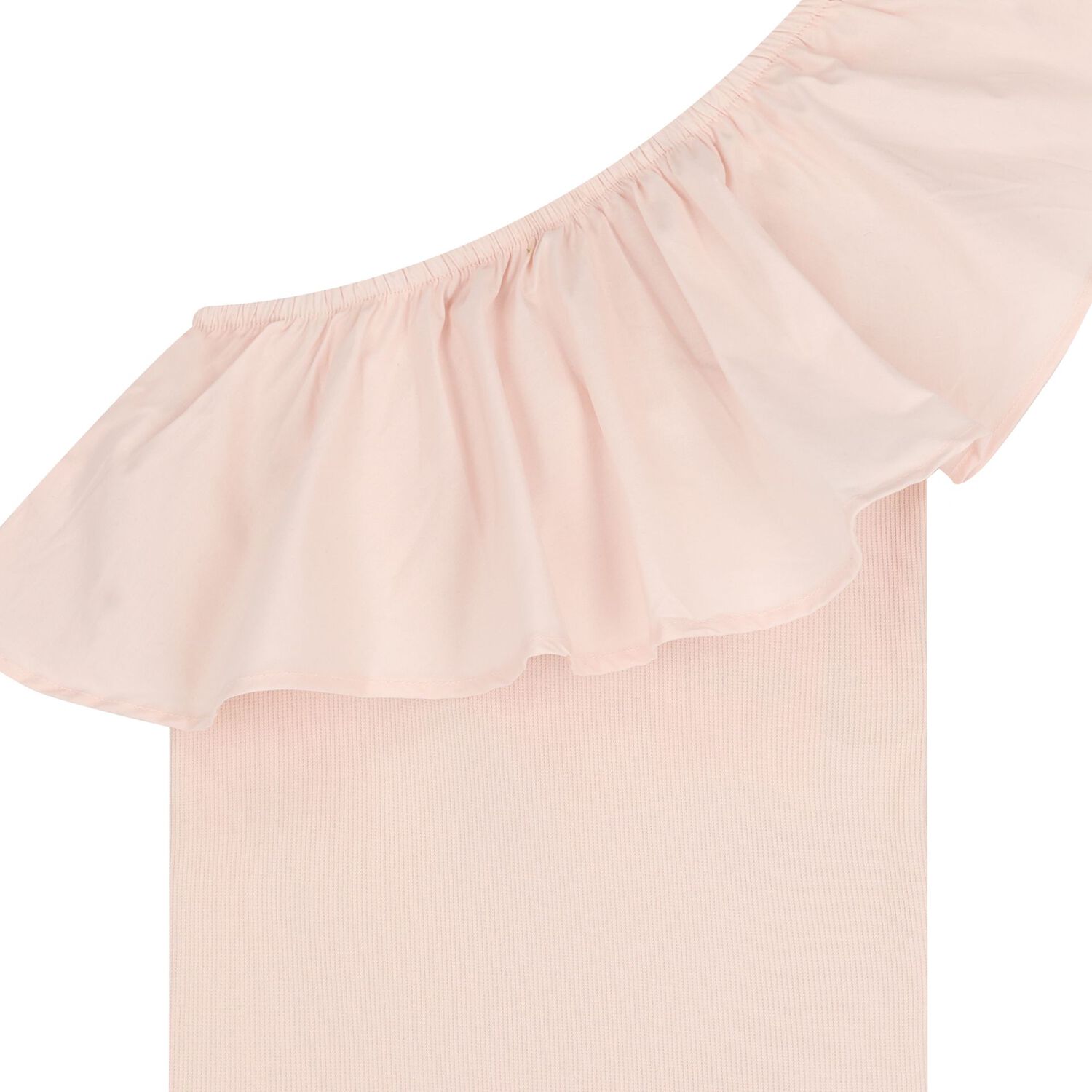 Girls Pink One Shoulder Top, 3, hi-res
