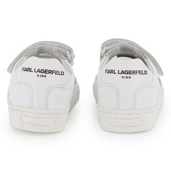 حذاء رياضي أبيض بشعار إيكونيك كارل